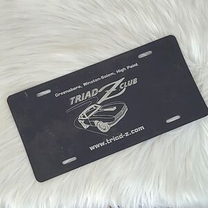 Vintage Y2K Datsun Nissan Z Plastic Vanity License Plate Triad Z Club Salem Mass